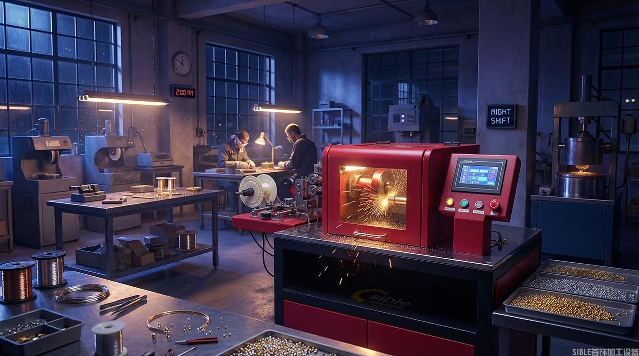 Sible 自动车线机究竟好不好?我们用工厂的真实场景和加工数据说话(图2) 凌晨2点珠宝车间主视觉场景.jpg